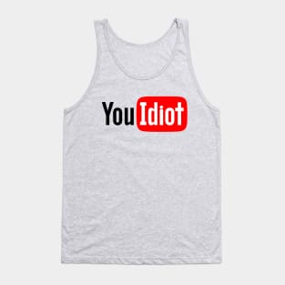 Funny Sarcastic Cussing Big Tech Logo Parody Tank Top